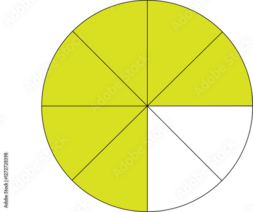 Math Fraction Pie Slices
