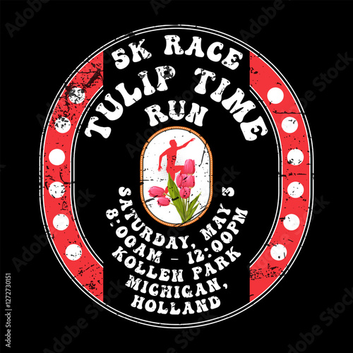 Retro racing t shirt design with bold typography and classic roadster competition elements