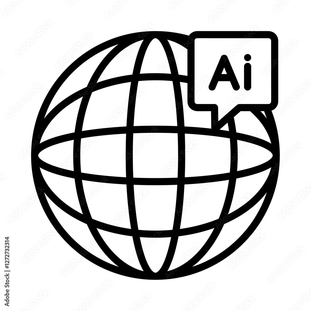 AI education globe icon AI education globe icon