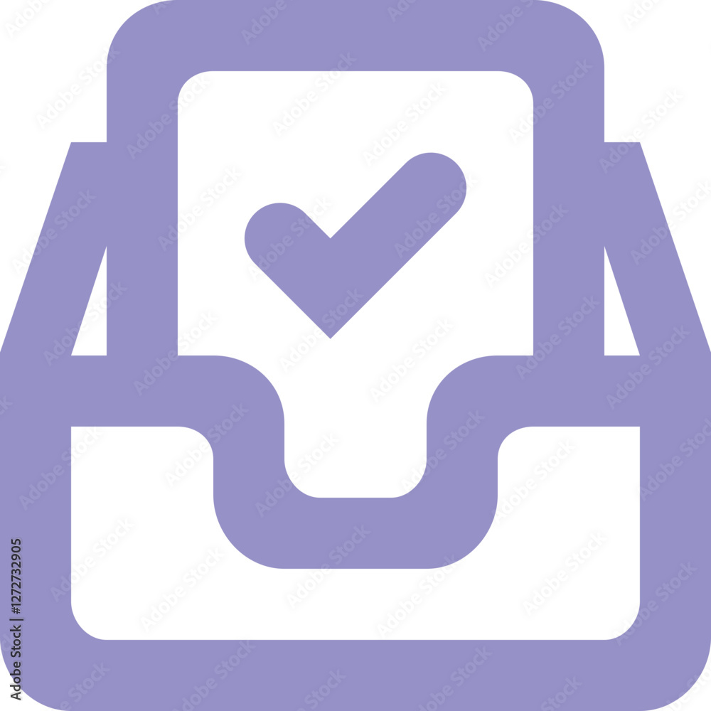 Inbox Done Round icon logo design Inbox Done Round icon logo design