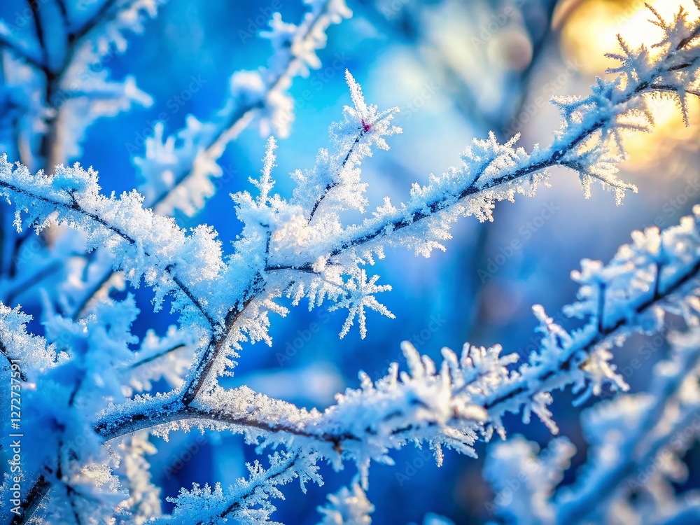 Winter Wonderland: Icy Trees with Bokeh Background - Magical Frost Winter Wonderland: Icy Trees with Bokeh Background - Magical Frost
