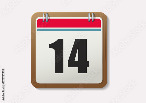 Calendar app icon. isolated On White