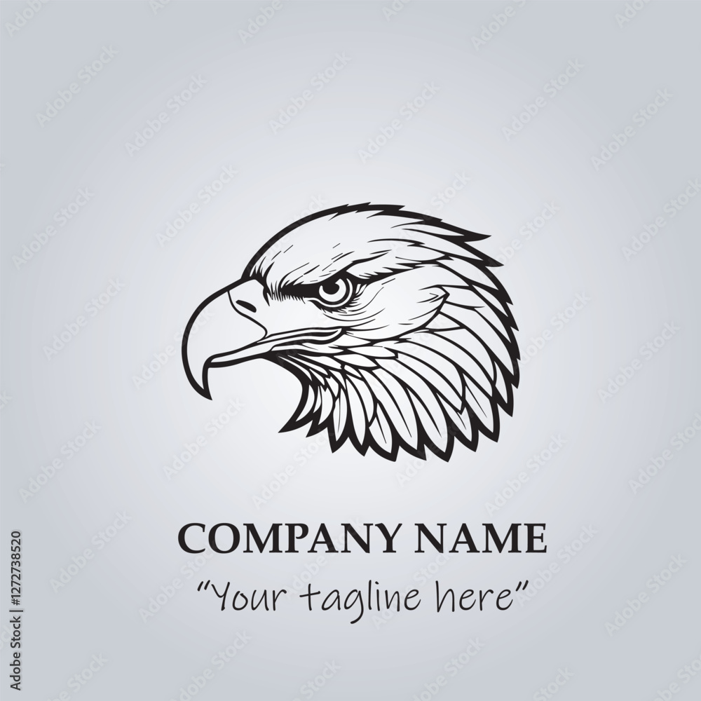 Obraz premium Head of Eagle logo company design vector illustration 