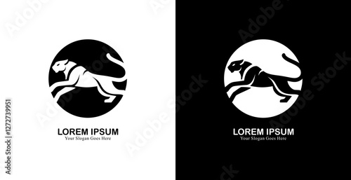 The logo design is in the form of a running tiger combined with a circle