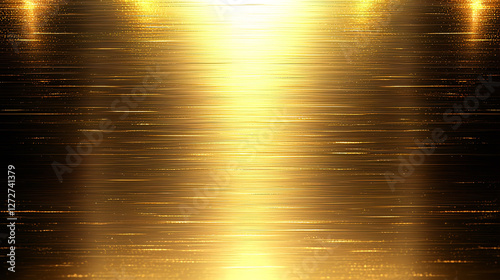 Brilliant Shiny Gold Light Reflection on Metallic Surface – High-Resolution Luxury Golden Background, Radiant Light Glow, Elegant Metallic Texture for Branding, Packaging, and Web Design