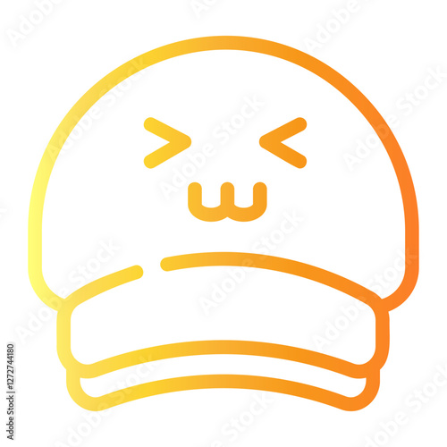 hat Line Gradient Icon