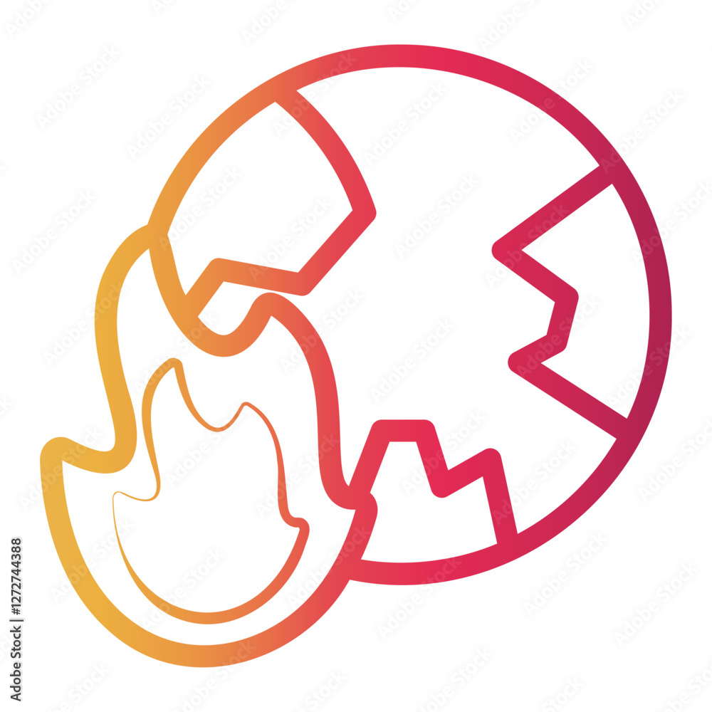 climate change Line Gradient Icon climate change Line Gradient Icon