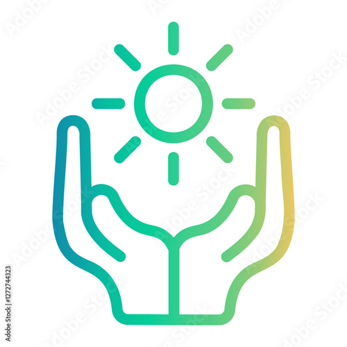 sun Line Gradient Icon