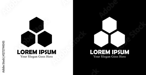 honeycomb logo design with simple shape