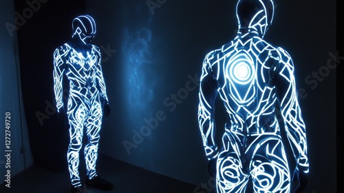 Electrifying Light Suits: Futuristic Fashion and Body Art photo