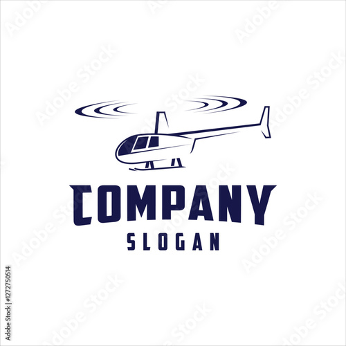 Helicopter tour company logo with classic style design