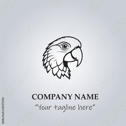 Head of Parrot logo company design vector illustration
