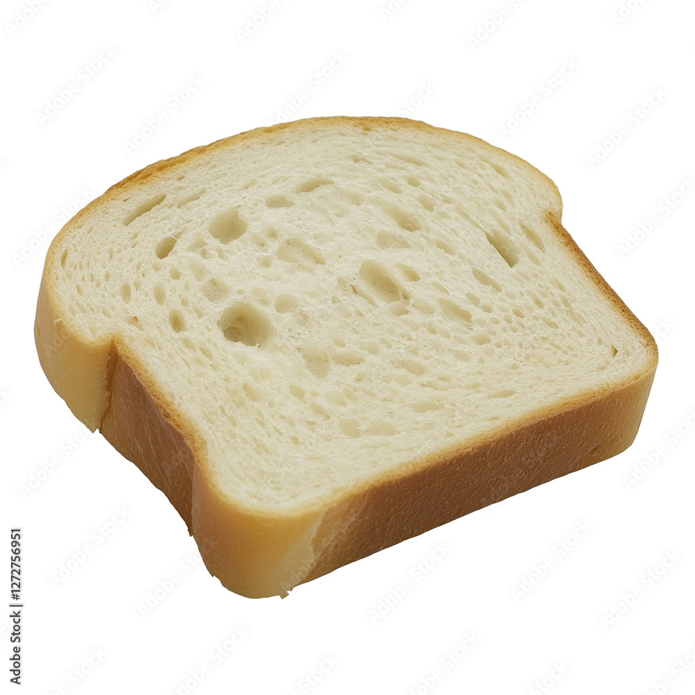 slice of bread isolated on transparent white background, clipping path slice of bread isolated on transparent white background, clipping path