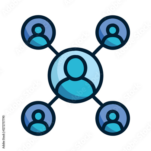 Telecomunication social network icon