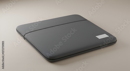 Stylish gray case with subtle stitching.