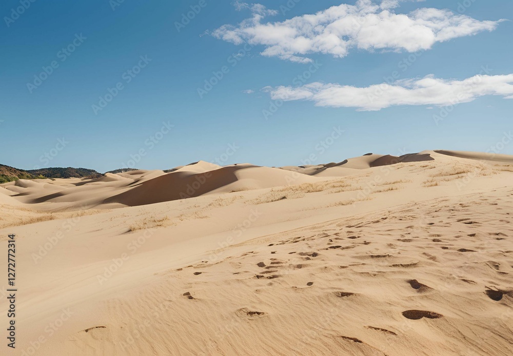 Sand dunes in the Sahara Desert Sand dunes in the Sahara Desert