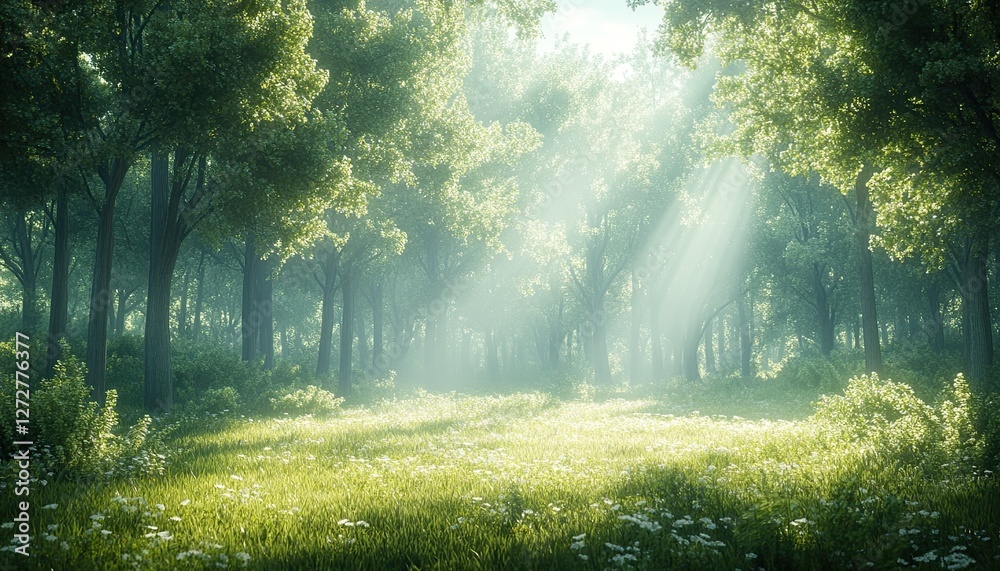 A serene landscape of a forest with sunlight filtering through the trees, highlighting the importance of preserving natural habitats, A serene landscape of a forest with sunlight filtering through the trees, highlighting the importance of preserving natural habitats,