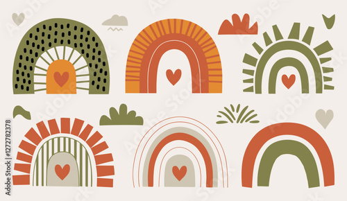 Boho Rainbow Clipart