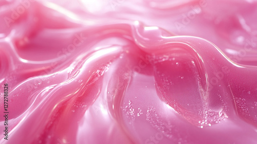 Abstract soft pink shiny background, Pink pastel plastic texture background. Pink colored shiny liquid.