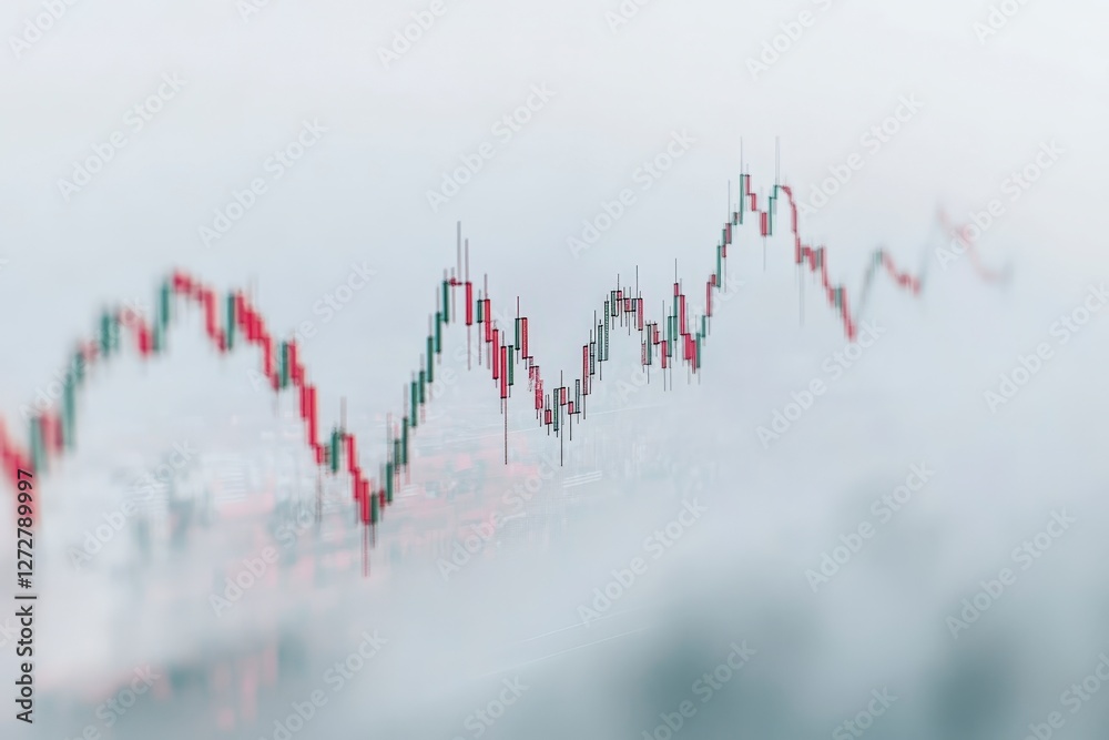 Abstract Financial Market Trend Graph with Variation and Movement Abstract Financial Market Trend Graph with Variation and Movement