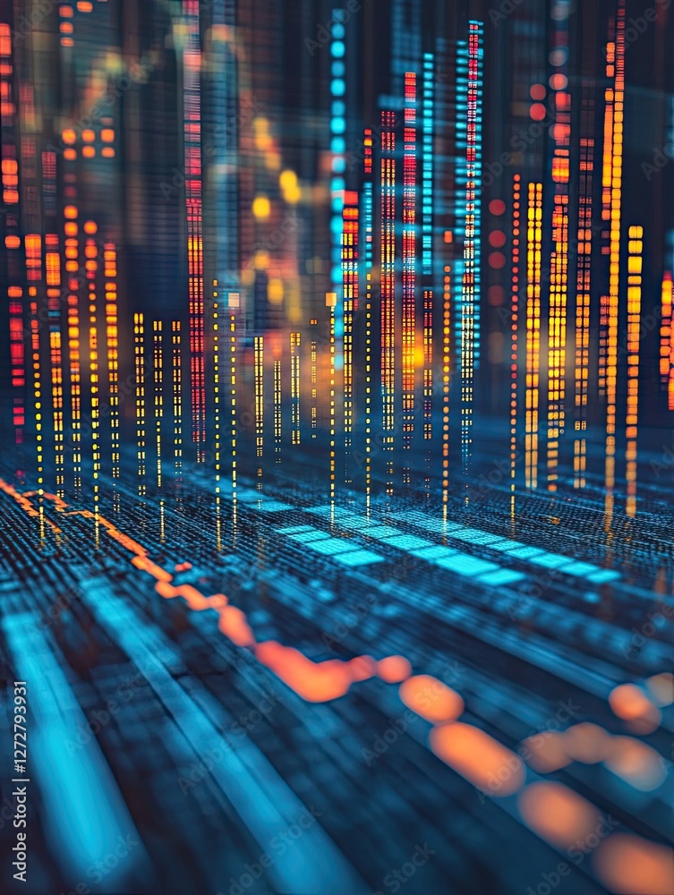 custom made wallpaper toronto digitalDigital realms, abstract representation of data streams and financial markets