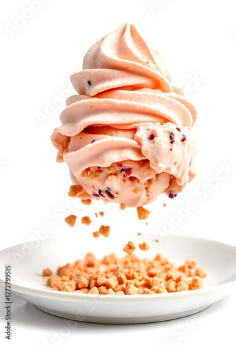 Obraz na płótnie fluffy ice cream floating w salonie