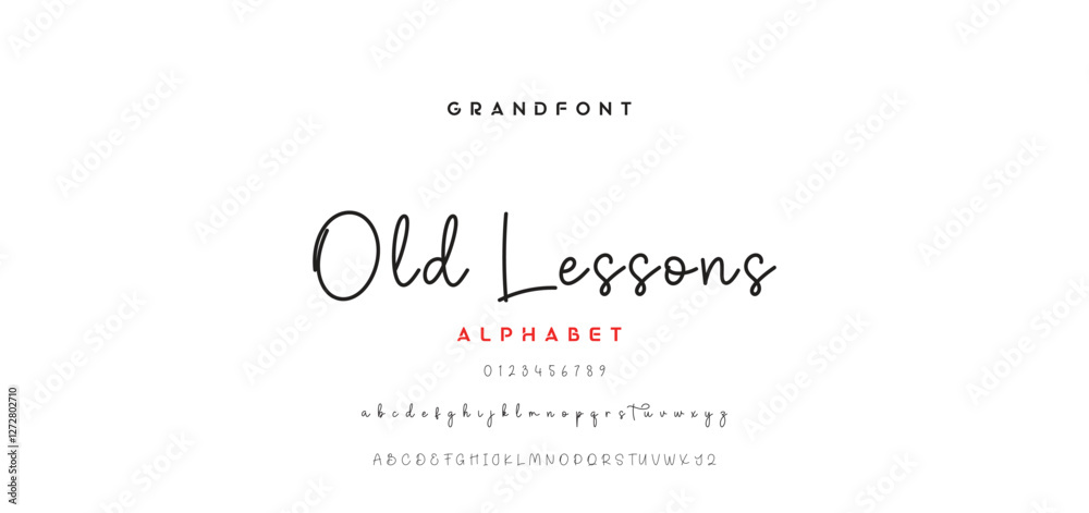 Obraz premium handwrite signature font Calligraphy Logotype Script Brush Font Type Font lettering handwritten