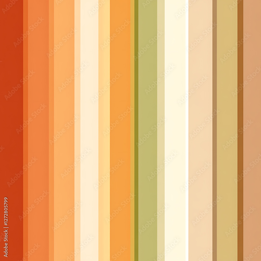 Earth Tones Autumnal Colored Vertical Stripes Graphic Arrangement Harmonious Palette Fall Abstract.