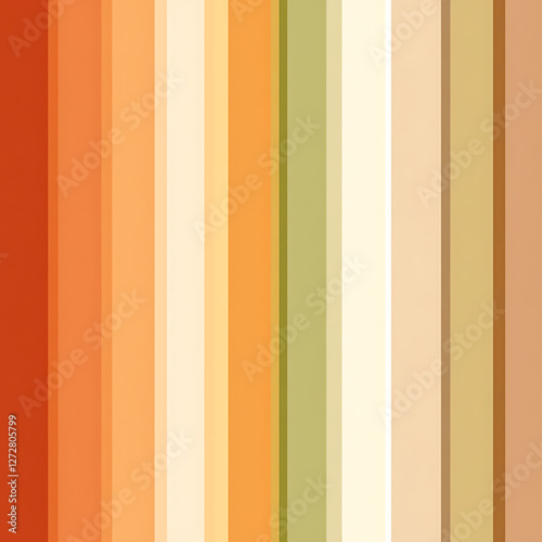 Obraz na płótnie Earth Tones Autumnal Colored Vertical Stripes Graphic Arrangement Harmonious Palette Fall Abstract. w salonie