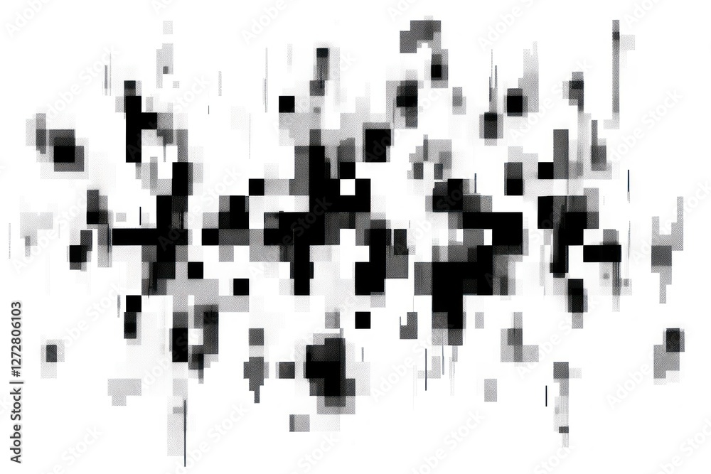 Abstract Pixel Retro Bit Noise Static Square Black and White Animated Game Background Texture for VJ Pattern Overlay. Seamless Looped Design. Abstract Pixel Retro Bit Noise Static Square Black and White Animated Game Background Texture for VJ Pattern Overlay. Seamless Looped Design.