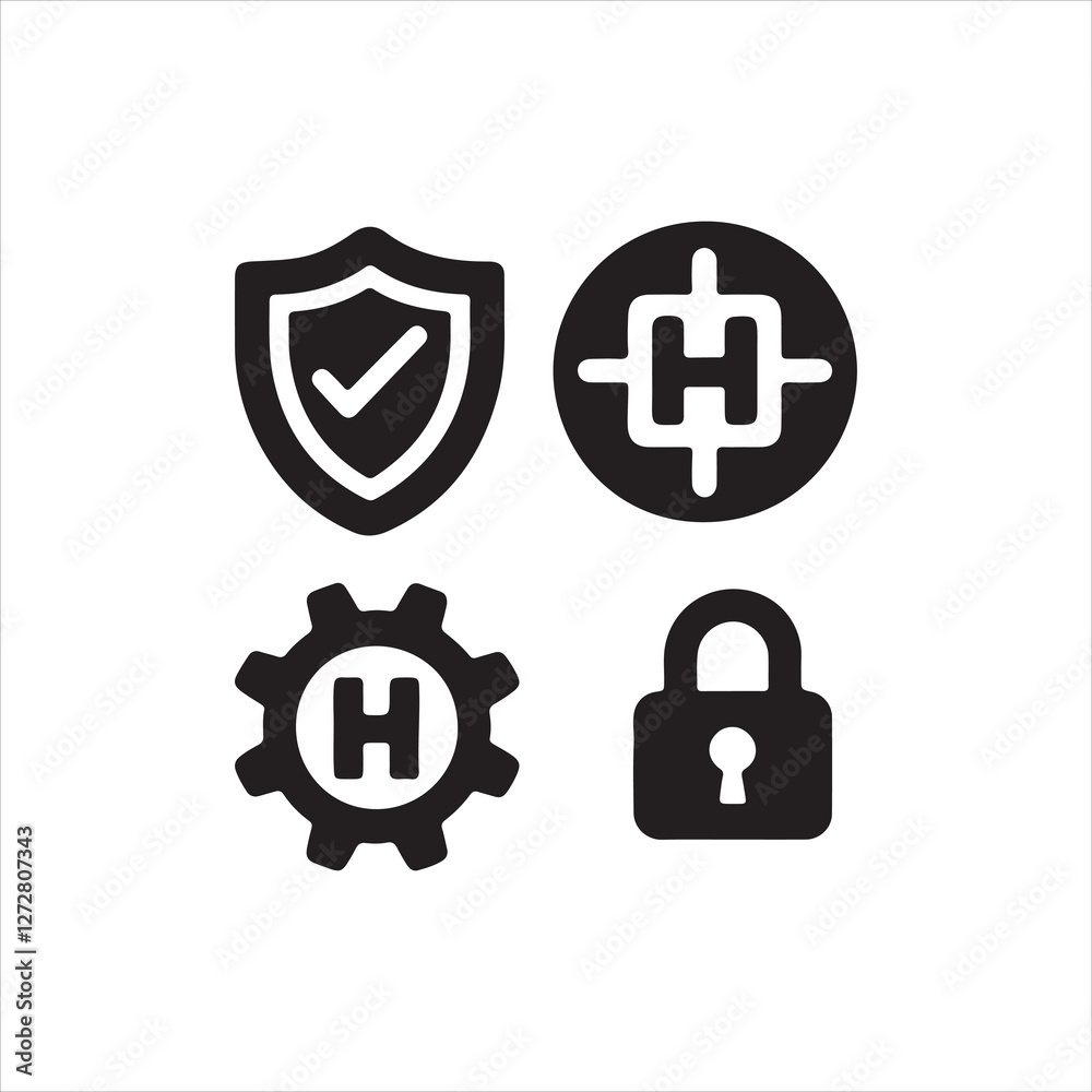 Obraz premium vector lock icon