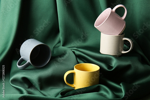 Colorful ceramic coffee mug...