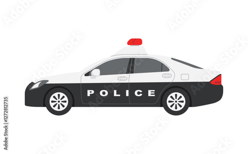 日本の警察車両イラスト素材
