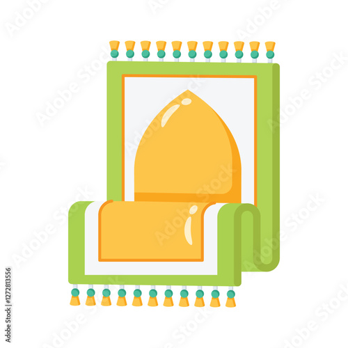 Beautiful designed prayer mat vector in modern style