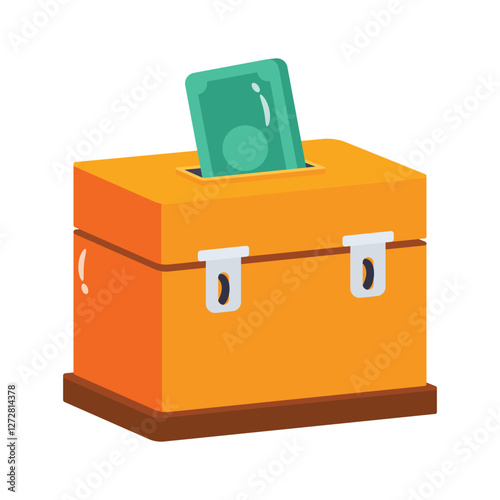 Donation box symbolizing Zakat, a key pillar of Islam in Ramadan.