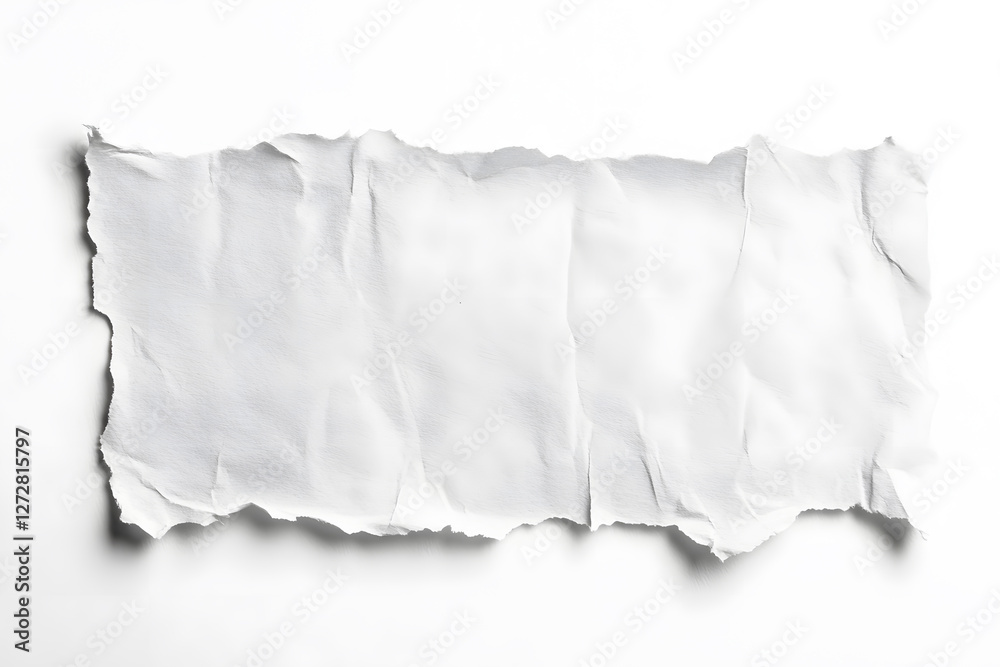 Ripped hole torn in ripped paper with broken hole in white paper craft on white background with light and shadow. Ripped hole torn in ripped paper with broken hole in white paper craft on white background with light and shadow.