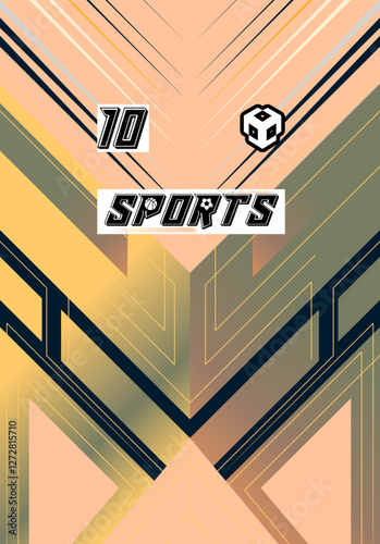 High Impact Sports Jersey Customizable Team Wear Soccer Basketball Football Esports Bold Graphics Abstract Modern Stylish Apparel