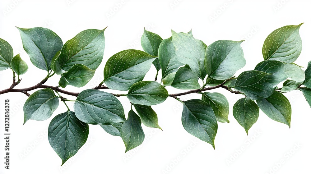 Obraz premium beautiful green dogwood leaves isolated on transparent background high quality png for design,decoration