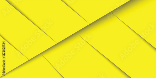 Abstract yellow background with diagonal paper cut lines