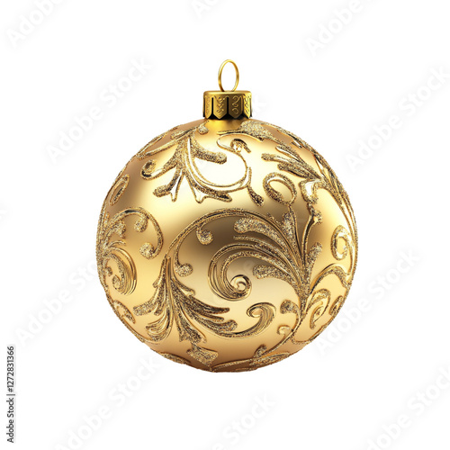 Elegant Gold Christmas Ornament Festive Decoration Winter Holiday Bauble,