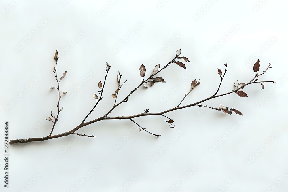 Dried Branch with Withered Leaves Dried Branch with Withered Leaves
