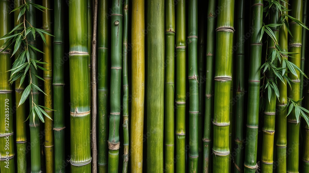 Obraz premium Lush Green Bamboo Forest Background, bamboo forest background