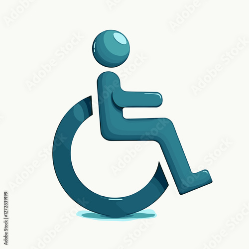 Wheelchair symbol representing accessibility, inclusivity concept