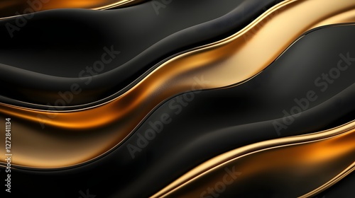 Elegant Minimalist Luxury Background with Smooth Gold and Black Gradient