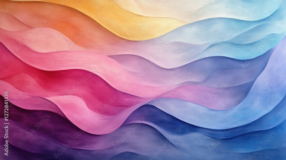 Obraz premium Tranquil waves of color blend into a serene dream scape