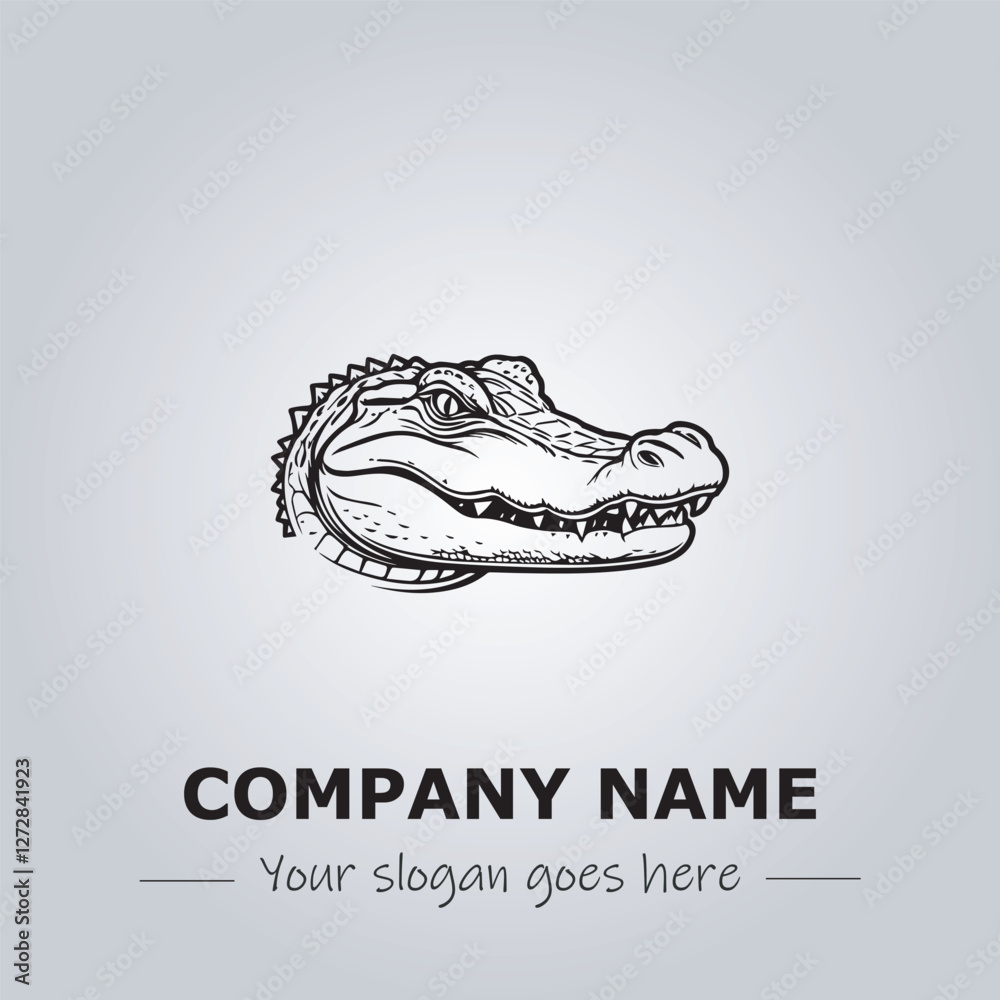 Naklejka premium Crocodile logo design vector illustration