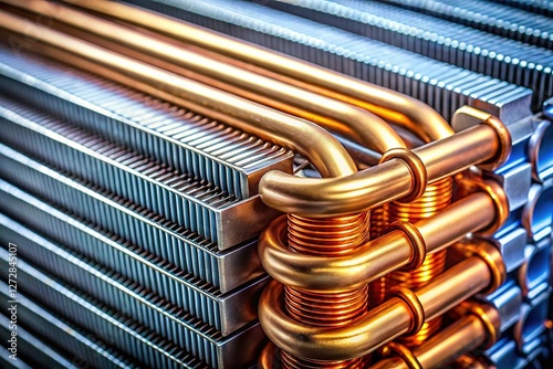 Obraz na płótnie Air Conditioner Coil: Refrigerant Heat Absorption System Component