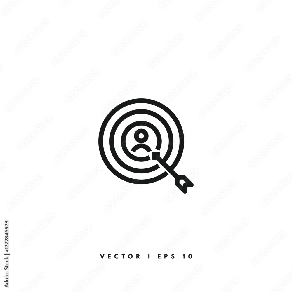 Target Audience Icon. Editable Stroke Target Audience Icon. Editable Stroke