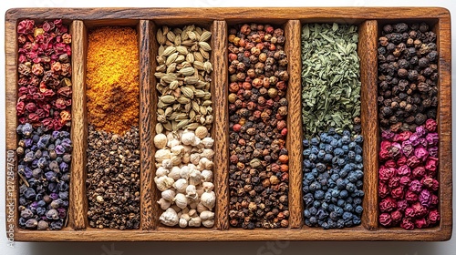 Wallpaper Mural colorful assorted spice box with transparent background for culinary design projects,recipe illustrations featuring vibrant seasoning collection Torontodigital.ca