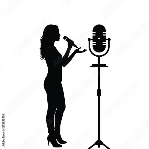 singer with microphone